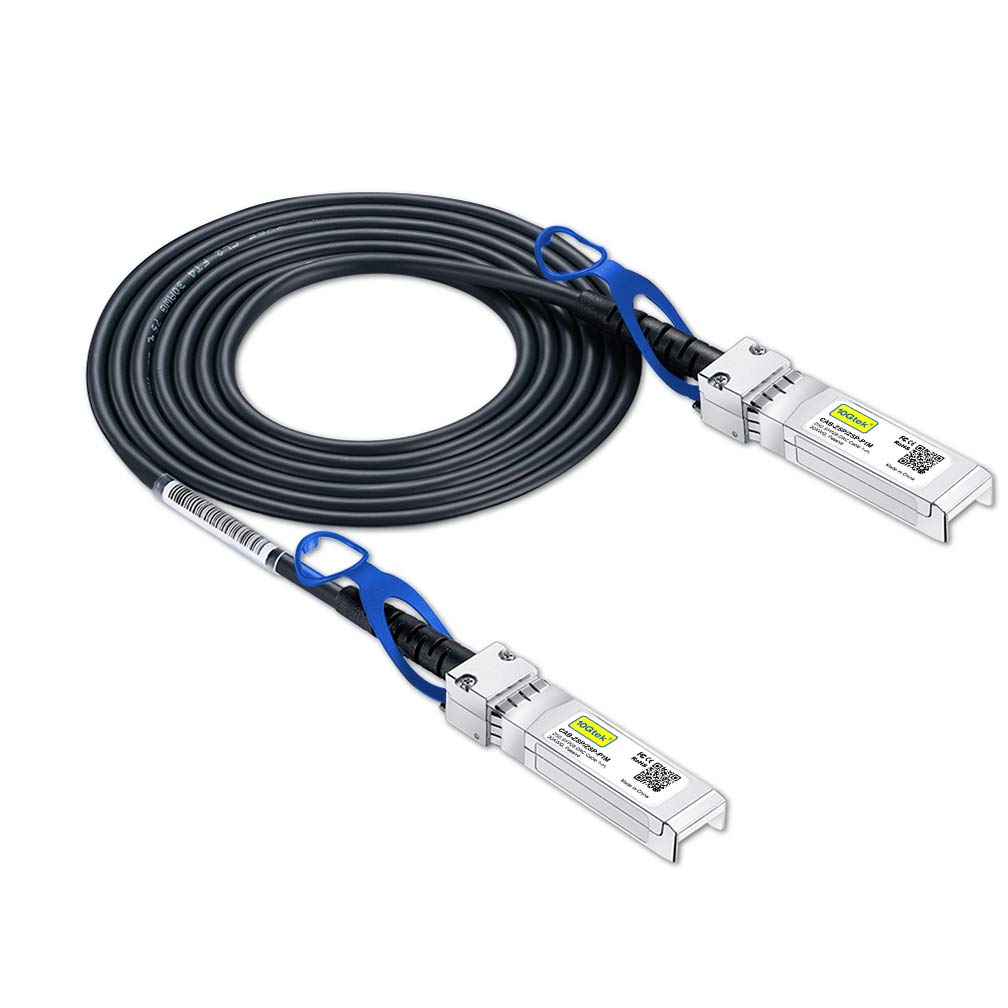 10Gtek 25G SFP28 SFP+ DAC Cable - 25GBASE-CR SFP28 to SFP28 Passive Direct Attach Copper Twinax Cable for Cisco SFP-H25GB-CU2M, Ubiquiti UC-DAC-SFP28, Supermicro and More, 2-Meter(6.6ft)