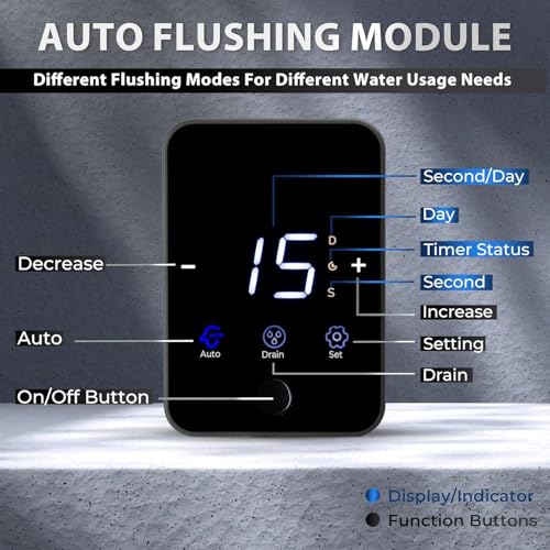 Image of iSpring WSP50SL-ARJ Reusable Whole House Spin Down Sediment Water Filter, Includes Siliphos Helps Prevent Scale and Corrosion, Clear Housing, Upgraded Jumbo Size, with Touch-Screen Auto Flushing