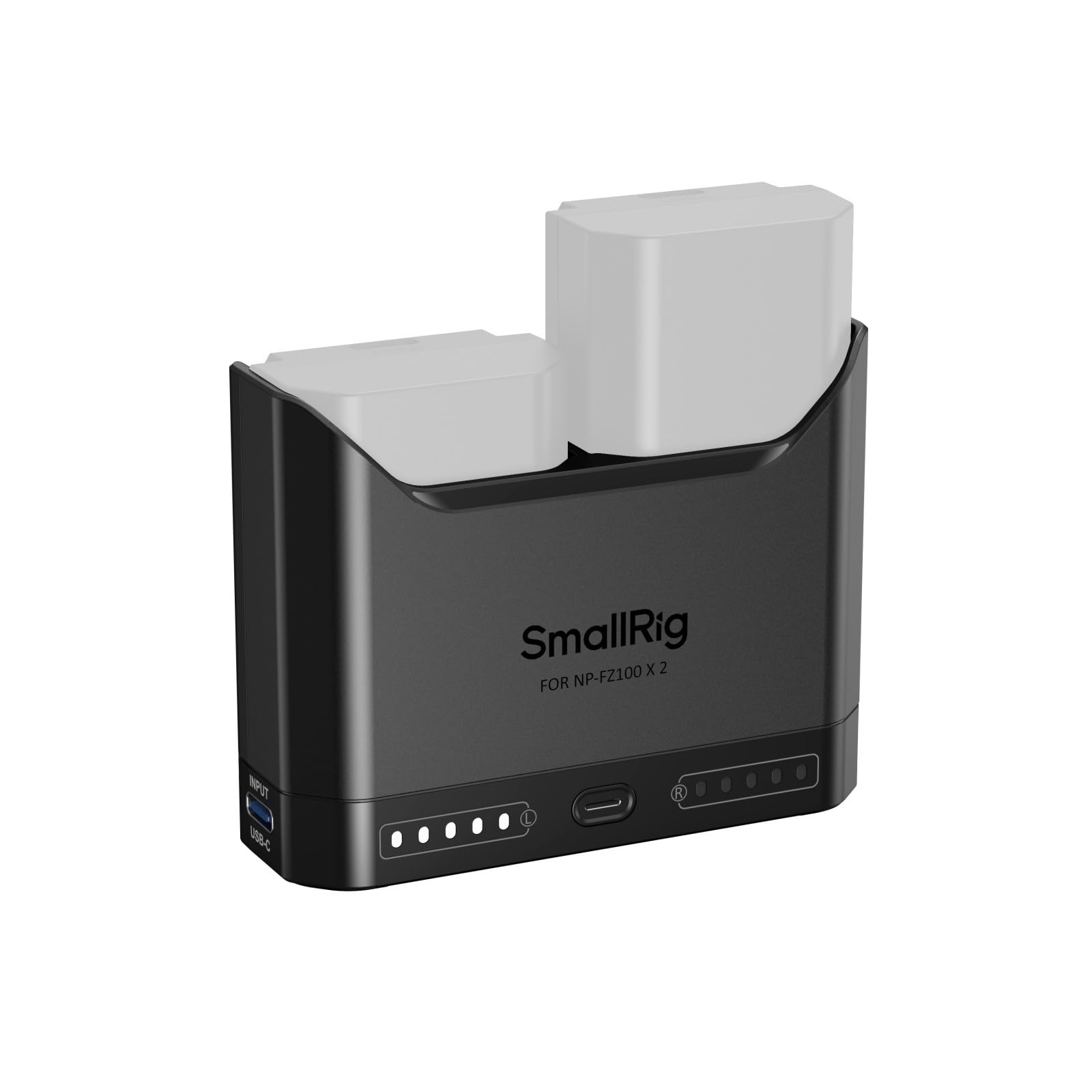 SMALLRIG NP-FZ100 Chargeur de Batterie pour Sony, Chargeur Double avec Port de Charge Rapide USB-C 22,5 W, Entièrement pour Sony Alpha A7III, A7IV, A6700, FX3, FX30, A7C, A7CII, A7RIII, ZV - E1-5489