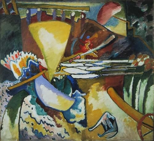 Tableaux peinture sur toile Improvisation II Kandinsky reproduction déco chambre 60x90cm