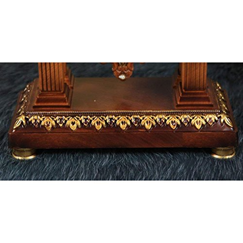 Reloj antiguo de mesa europeo GZ con acabados artesanales y péndulo 5