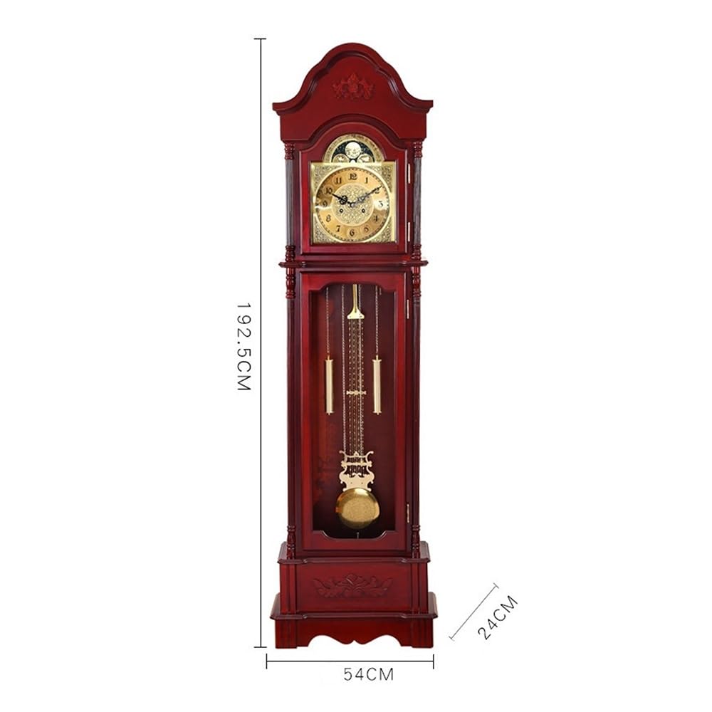 Reloj de pie Reloj de suelo retro madera, decoración galopante Villa | Reloj de pie moderno for sala de estar