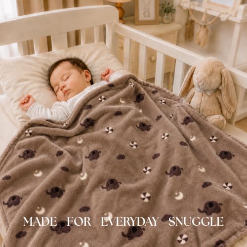 Image of Florida All Season Ultra Soft Kids AC Blanket /Baby Wrapper /Flannel Baby Blanket for 0-5 Yrs Kids(110x150cm) Pack of 2 (Blue-Brown)