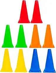 10x Mini Cone Sinalização Esportivo 23cm Agilidade Treino colorido
