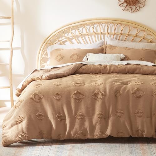 Bedsure B0CQJMGKXM Queen Size Comforter Set Camel thumb #1