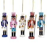 Nutcracker Ballet Gifts, Nutcracker Christmas Ornaments Set of Soldiers, Wooden Figure Decoration in