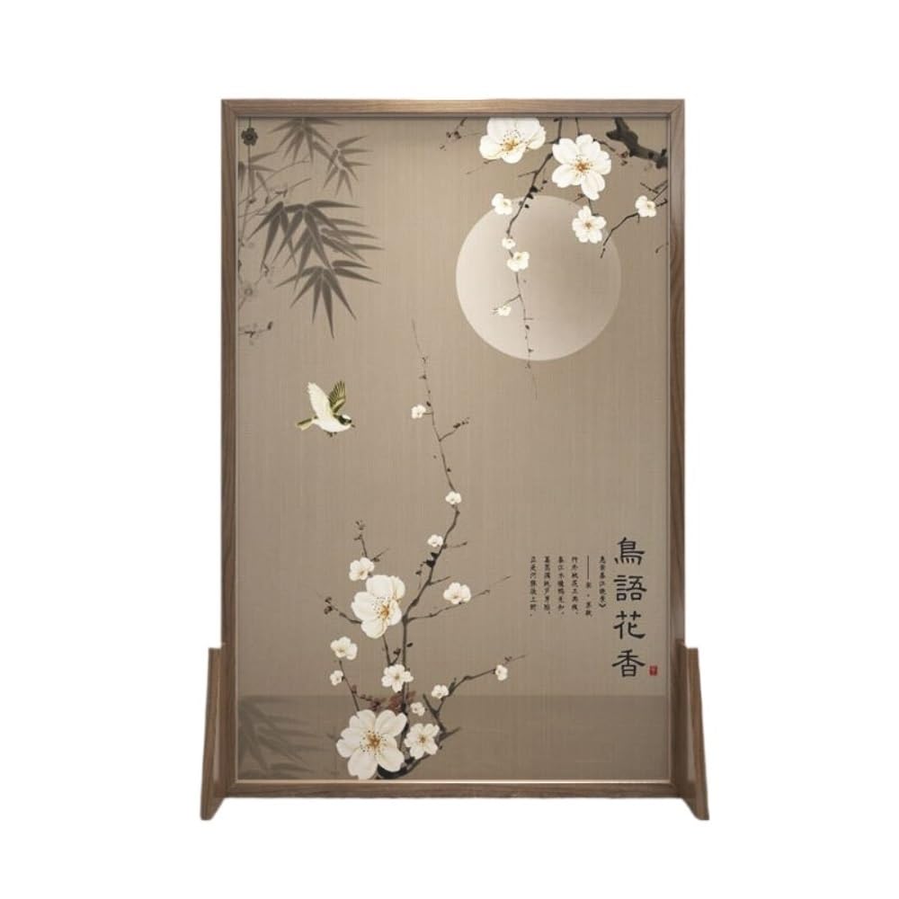 Privacy Screen Chinese Style Screen Partition Living Room Entrance Shielding Tea Office Porch Movable Seat Room Divider