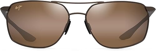 Maui Jim Puu Kukui - Lentes de sol rectangulares polarizados para hombre