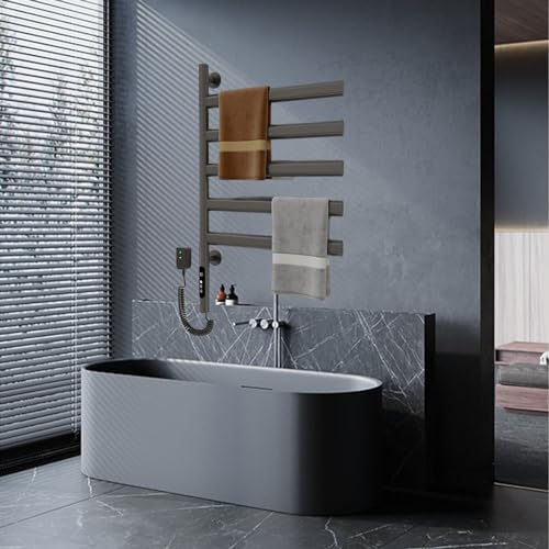 Sèche-serviettes électrique rotatif mural avec minuterie réglable - 2