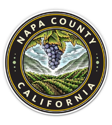 Squiddy Napa County California Seal - Vinyl Sticker (7