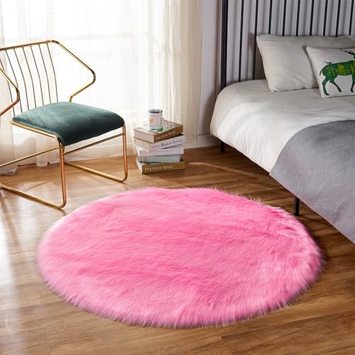 Alfombras Redondas 120 Rosa Marca Generic