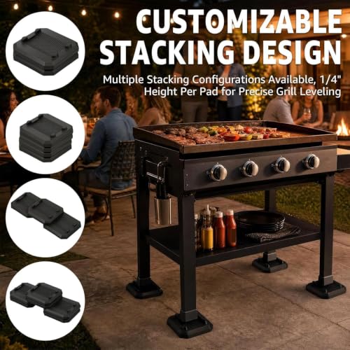 Kit de nivellement pour gril 8 pièces pour cuisson et barbecue portable