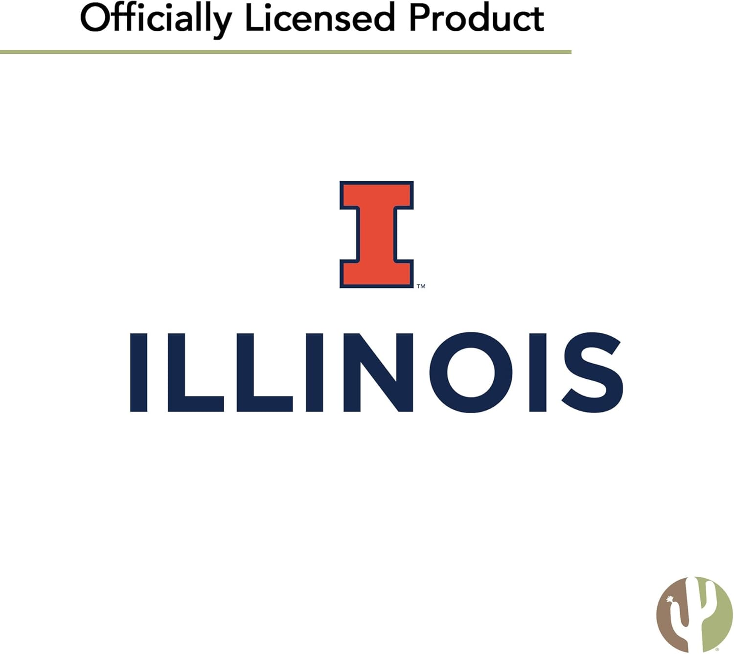 Desert Cactus University of Illinois Neck Tie UIUC Fighting Illini 100% Polyester Necktie with Logo, Officially Licensed (Style B) - Image 6