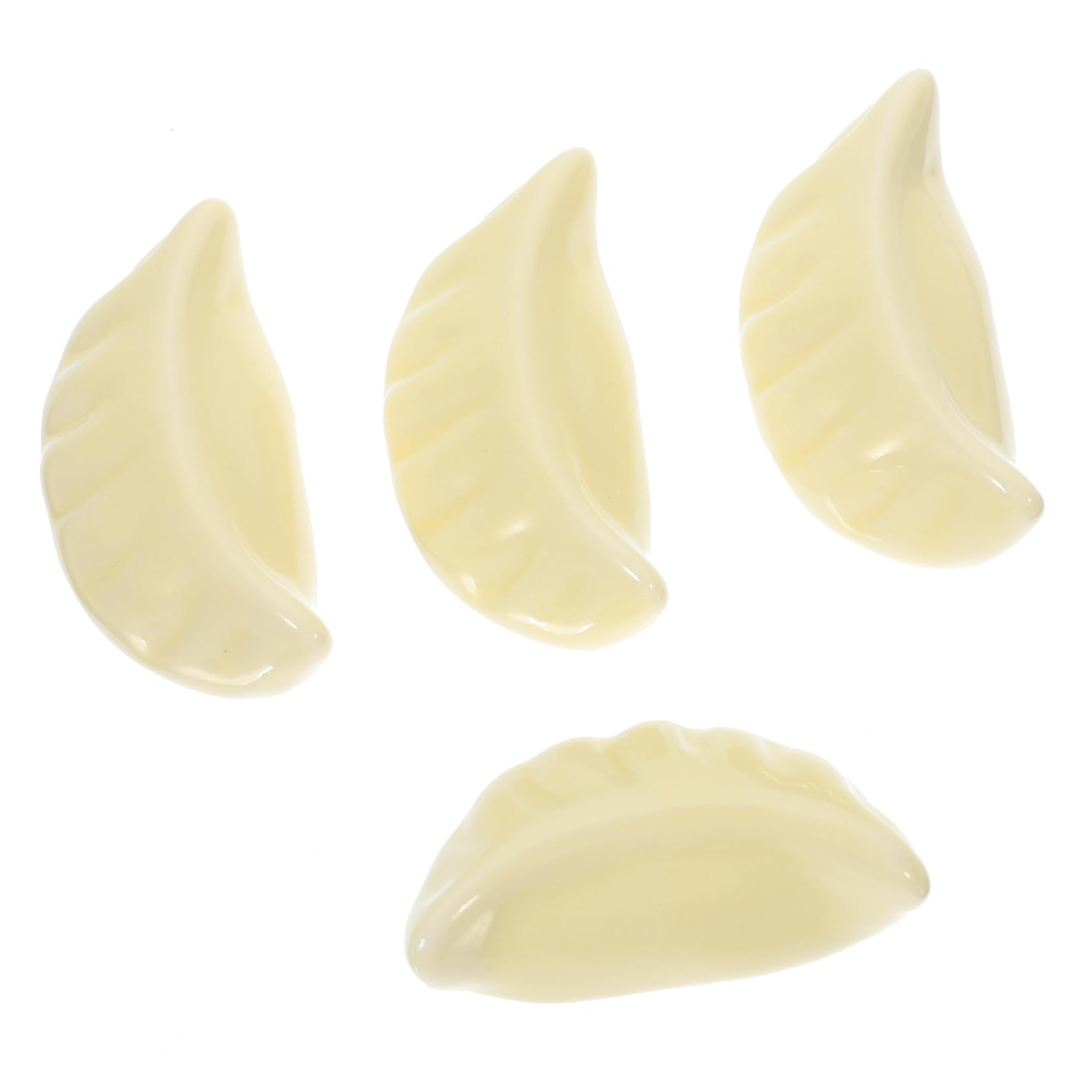 Repose-Baguettes, Supports pour Baguettes de Restaurant, Lot de 4, Beige, en céramique en Forme de Ravioli, 4,7 x 2,5 x 2,0 cm