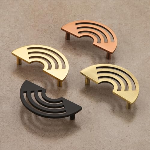 Image of COMPASS Stainless Steel Camila Cabinet Knobs, Drawer Pulls, Knobs for Dresser Drawers, Drawer Knobs Handle, Kitchen Knobs (PVD Rose Gold Finish) Pack of 8 pcs