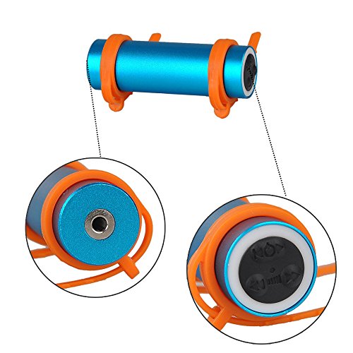 Lonve Swimming Diving Water Waterproof MP3 Player Sport Splash FM Radio-Blue