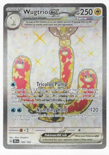 Pokemon – Wugtrio ex 190/162 - Temporal Forces – Full Art – Ultra Rare – Holo Foil Card