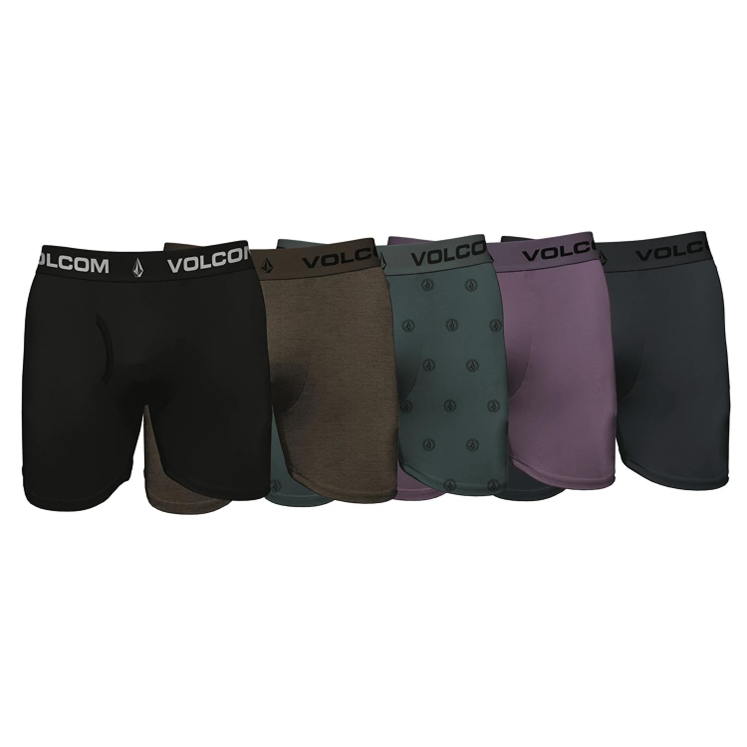 Volcom Bokserki męskie, 5-pak, bawełna stretch, rozmiar M, długie nogawki