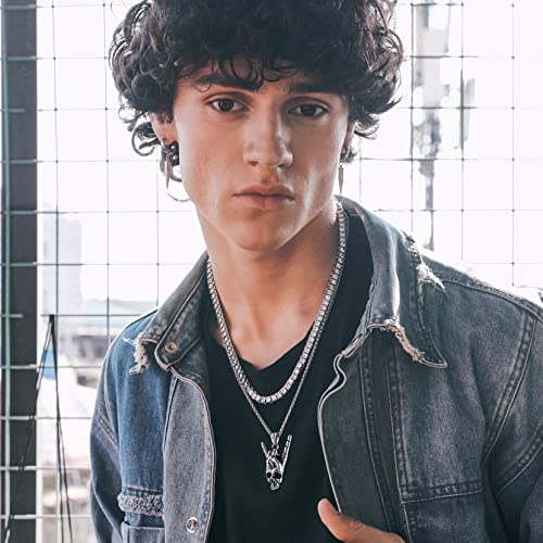 Richsteel Necklaces for Men Womens Stainless Steel Punk Rock Roll Pendant Hip Hop Jewelry3