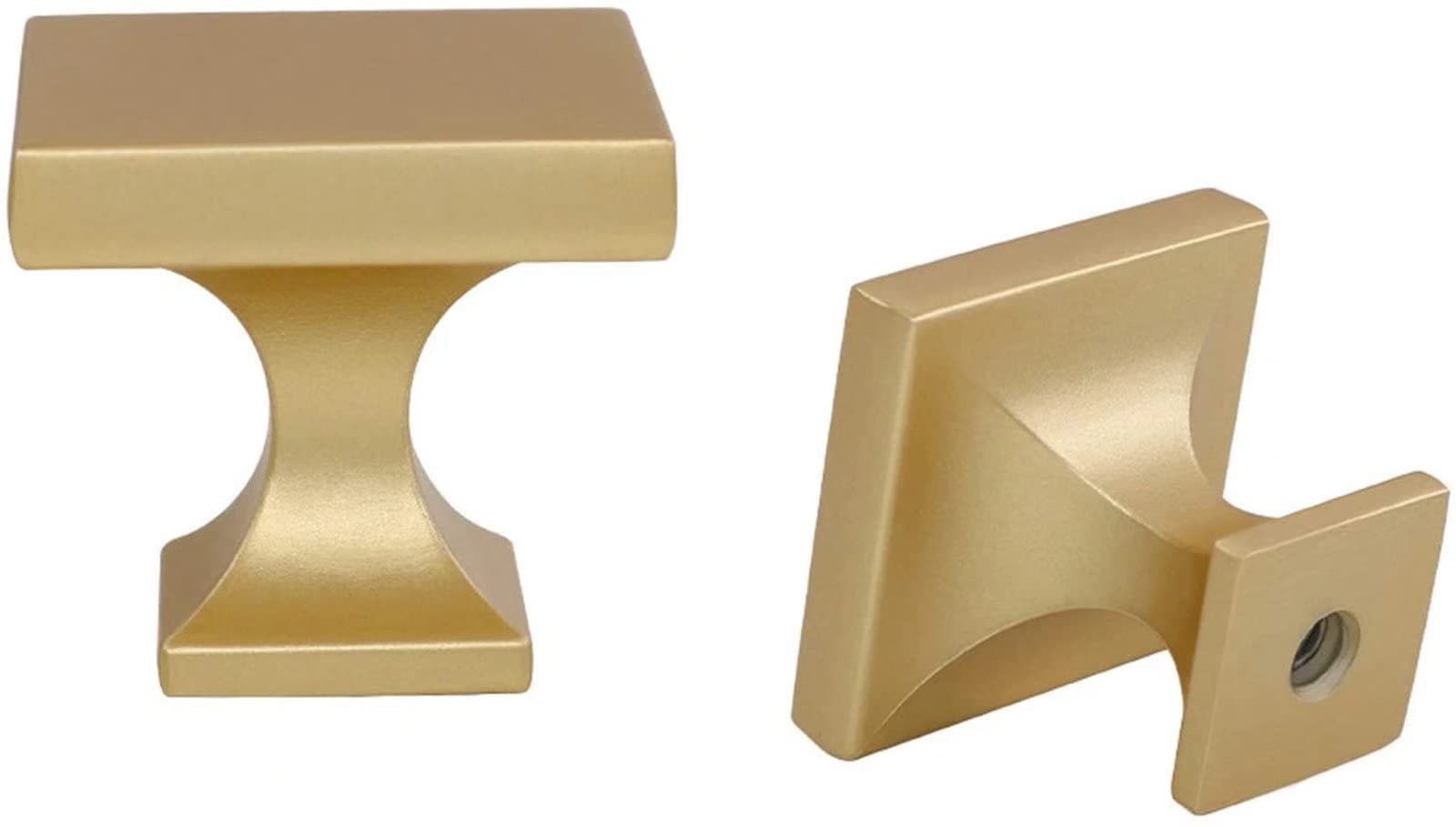 Boutons de placard en laiton brossé doré pour cuisine et armoire - Lot de 20