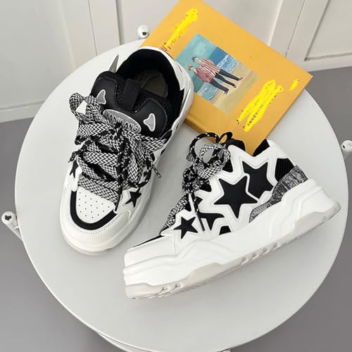 Baskets femme Y2K noires et blanches Artykey | Chaussures à plateforme légères et confortables 42 - 5