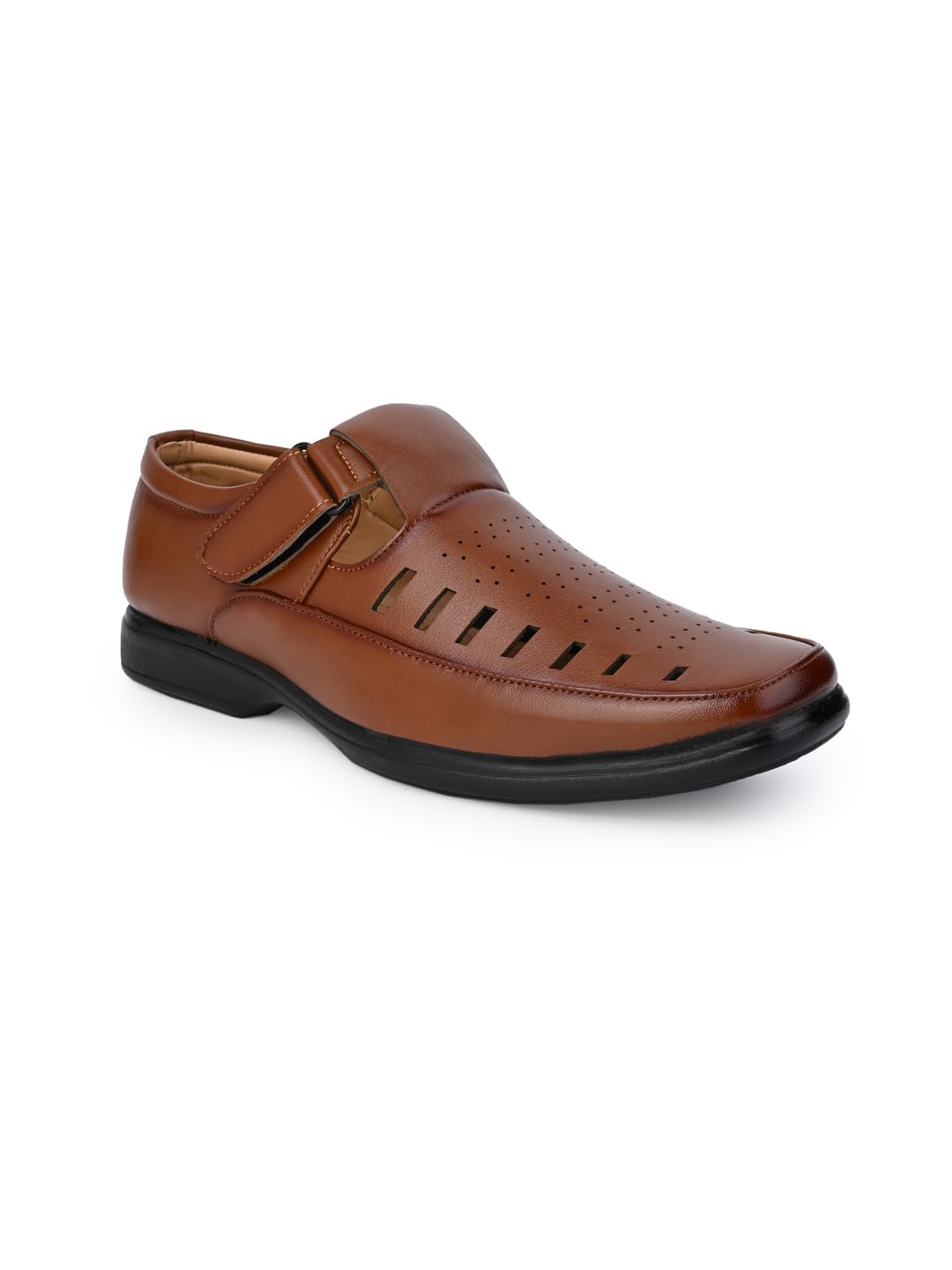 REGAL STRUT Mens Synthetic Leather Sandal | Casual Loafer Sandal for Men | Comfortable & Stylish Sandal for Men,403-TAN-8 (Tan,8) (B0DGQ2RTFV) Amazon Price History, Amazon Price Tracker