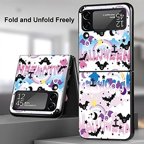Jycuhtcl For Samsung Galaxy Z Flip 4 Case 6.7", Cute Goth Pastel Kawaii Girl Women Design, Shockproof Slim Lightweight For Samsung Galaxy Z Flip 4 Phone Case Protective Cover #TOP2