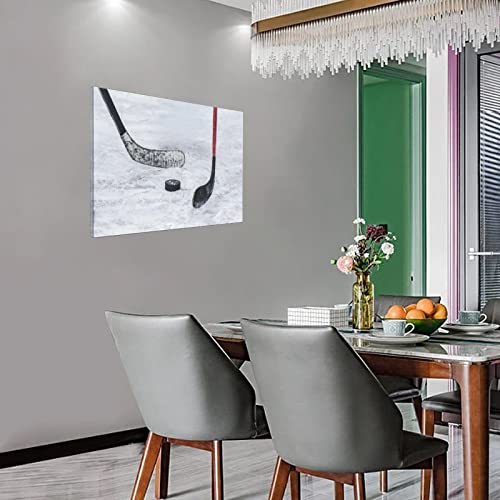 Hockey Poster Hockey Stick And Hockey Canvas Wall Art Hockey Player Print Sports Coach Gift Canvas Painting Posters And Prints Wall Art Pictures For Living Room Bedroom Decor 36X24Inch(90X60Cm) Frame #TOP1