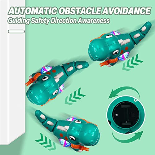 TNOIE Dinosaurier Spielzeug für Jungen,Baby Spielzeug mit Coolem Licht und Musik,Bump and Go Walking Projection und Wag Tail Dino,Kinder Baby Spielzeug Geschenk 3 4 Jahren - Image 4