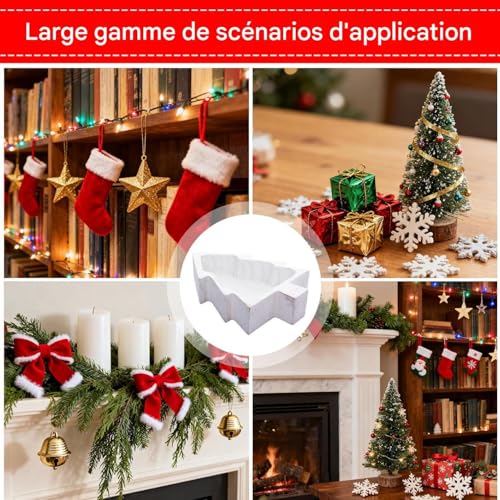 Vela de cuenco de madera y candelabro de Navidad en cuencos de vacaciones 5