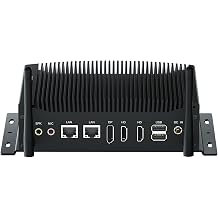 WEIDIAN Industrial PC, Fanless Mini PC, Core i5-10210U, 4K Dual HD DP Triple Display, RS232/RS422/RS485 COM, 6USB, 2LAN, Win11, WiFi, BT, GPIO, Auto Power On, Wake On Lan8GB RAM 256GB SSD