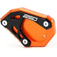 Modeer Motocycle Kickstand pad Compatible with Duke 250 2024 2025 CNC Foot Side Stand Enlarge Extension Pad duke250 250 duke Accessories orange/black