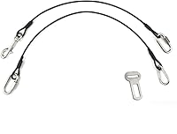 Vista 1 de Sonku - Paquete de 2 cinturones de seguridad de automóvil para perros, correas de seguridad de cable de acero a prueba para perros pequeños