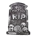 Simplemente inserte dos pilas de metal pesado en cada decoración de patio de lápida, y luego presione en el suelo para mostrar.