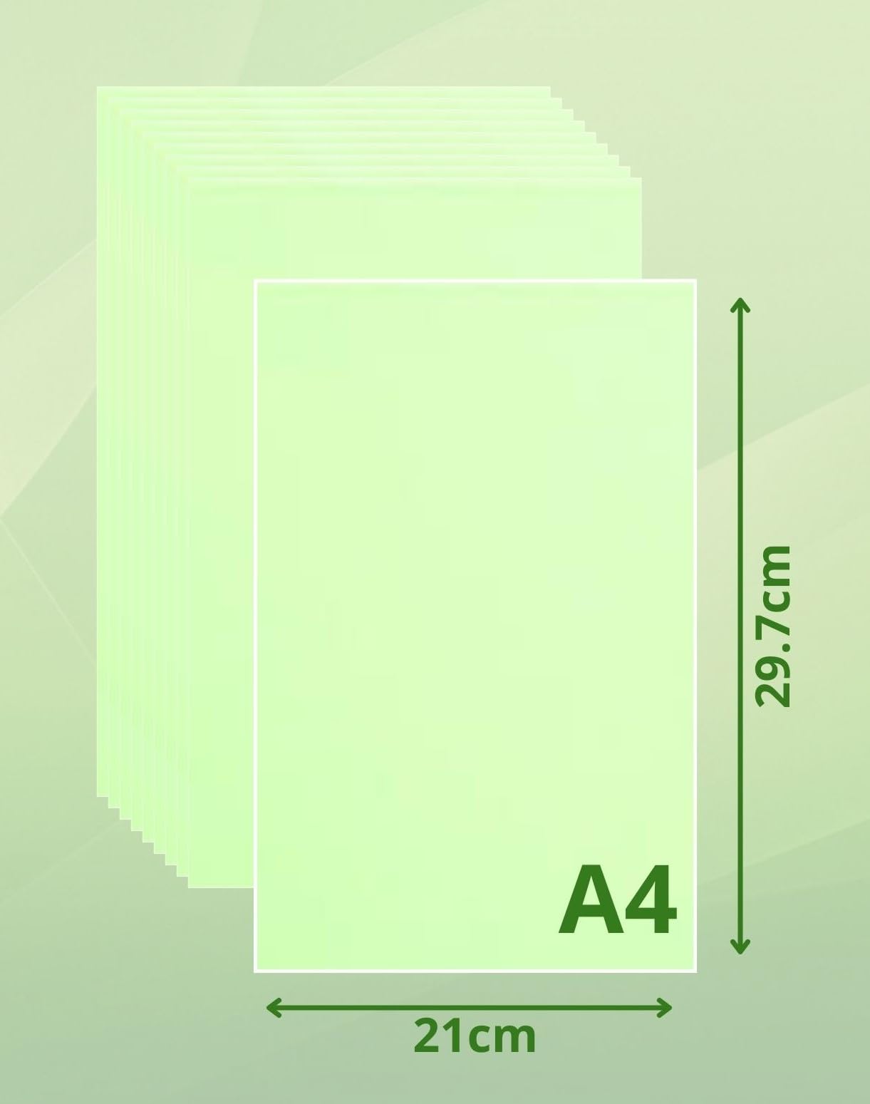 ASENME Textured Cardstock for Crafts Green Textured Cardboard (Pastel Green, A4/15Units) - Image 2