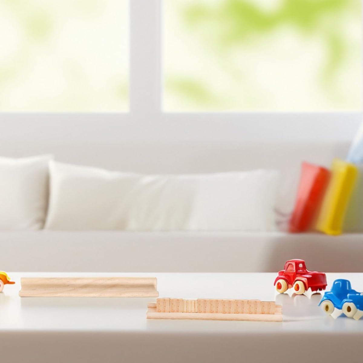 LALAFINA Soportes de Madera Beige para Letras 6 Piezas, Estante Resistente y Duradero de 19 Cm para Decoración del Hogar y Exhibición en Muebles