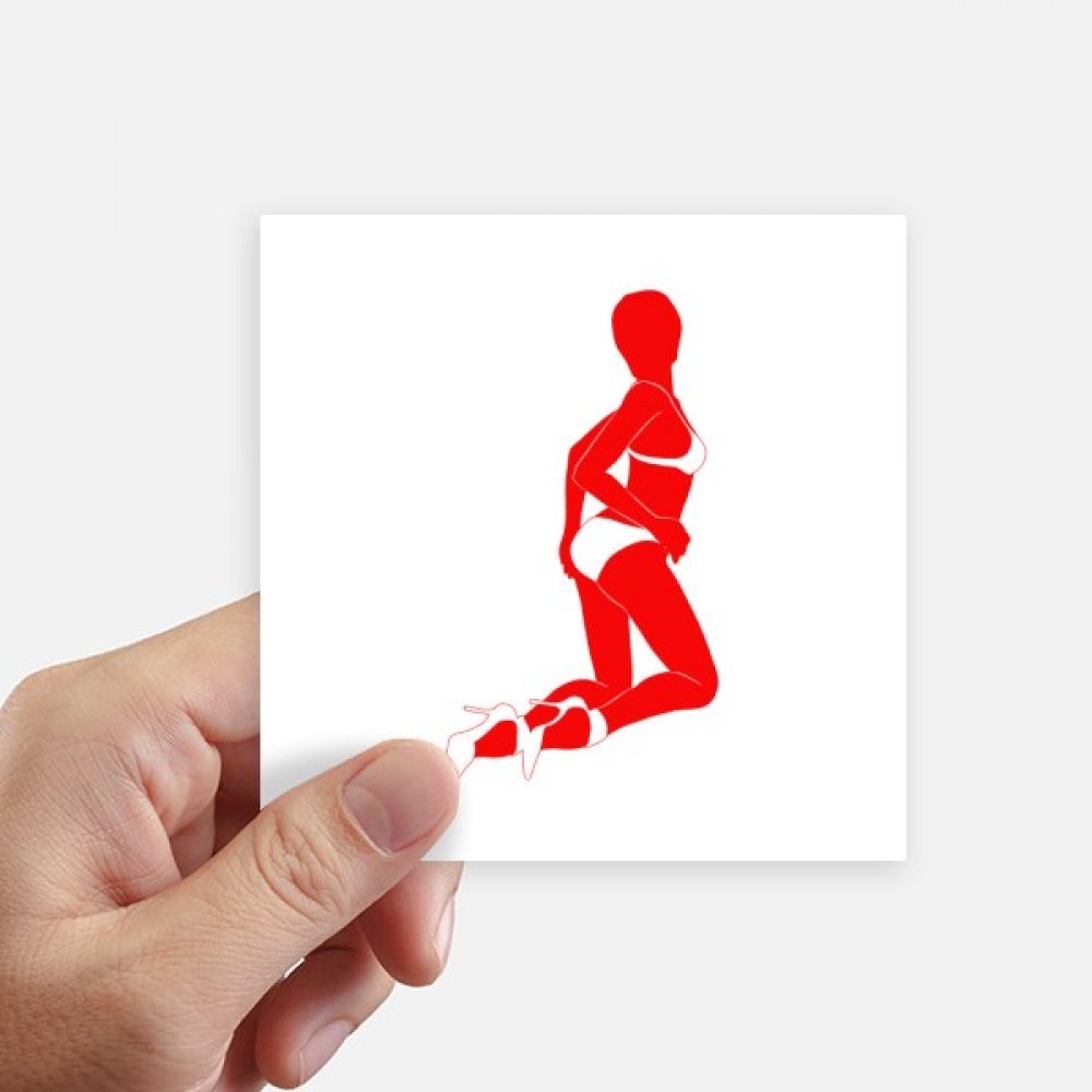 Decal Rouge Bikini DIYthinker multicolore pour mur, valise et carénage motobike 10x10cm