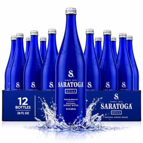 Saratoga Still Spring Water, Premium Water, 28 Fl Oz Glass