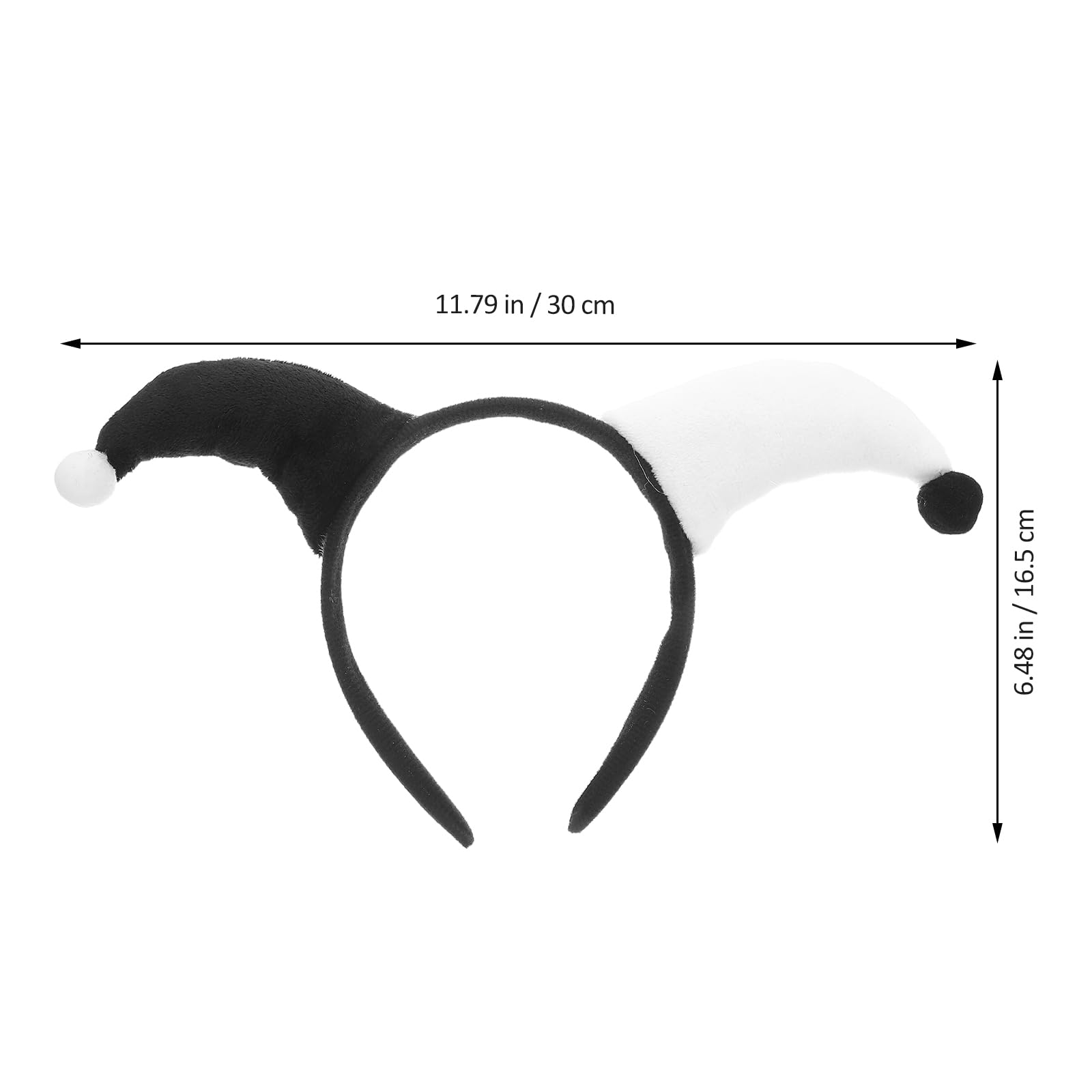 MAGICLULU Clown Headband Props Halloween Clown Headband Black White Hairband Bopper Hairband Cosplay Costume Headwear Accessories for Halloween Carnival Party - Image 2