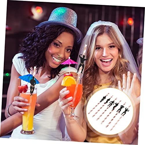 Pitillos desechables rose gold para fiesta x24 miniatura 6