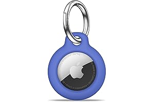 AirTags Holder Protective Case for Apple AirTags with Keychain [Blue]