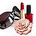 FASHIONCRAFT Dusty Rose Realistic Rose Design Compact Mirror – 2.5” Round Travel Makeup Mirror, Party Favor, Wedding Favor (Personalized Pack of 20)