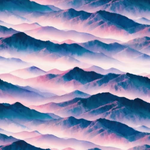 Shonegy Peel and Stick Wallpaper, Watercolor Pastel Mountain Landscape Pattern, 118in x 17.7in, Waterproof Vinyl, Removable Reusable, Eco-Friendly, for Bedroom Living Room Rental Apartment by Shonegy - Used condition - US$15.03