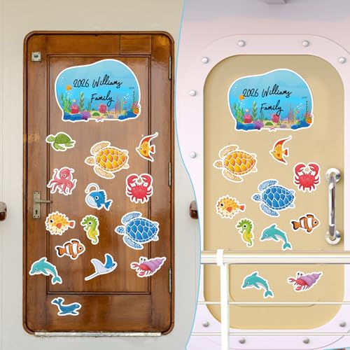 Imanes decorativos para puerta con tema marino, pack 15 piezas miniatura 6