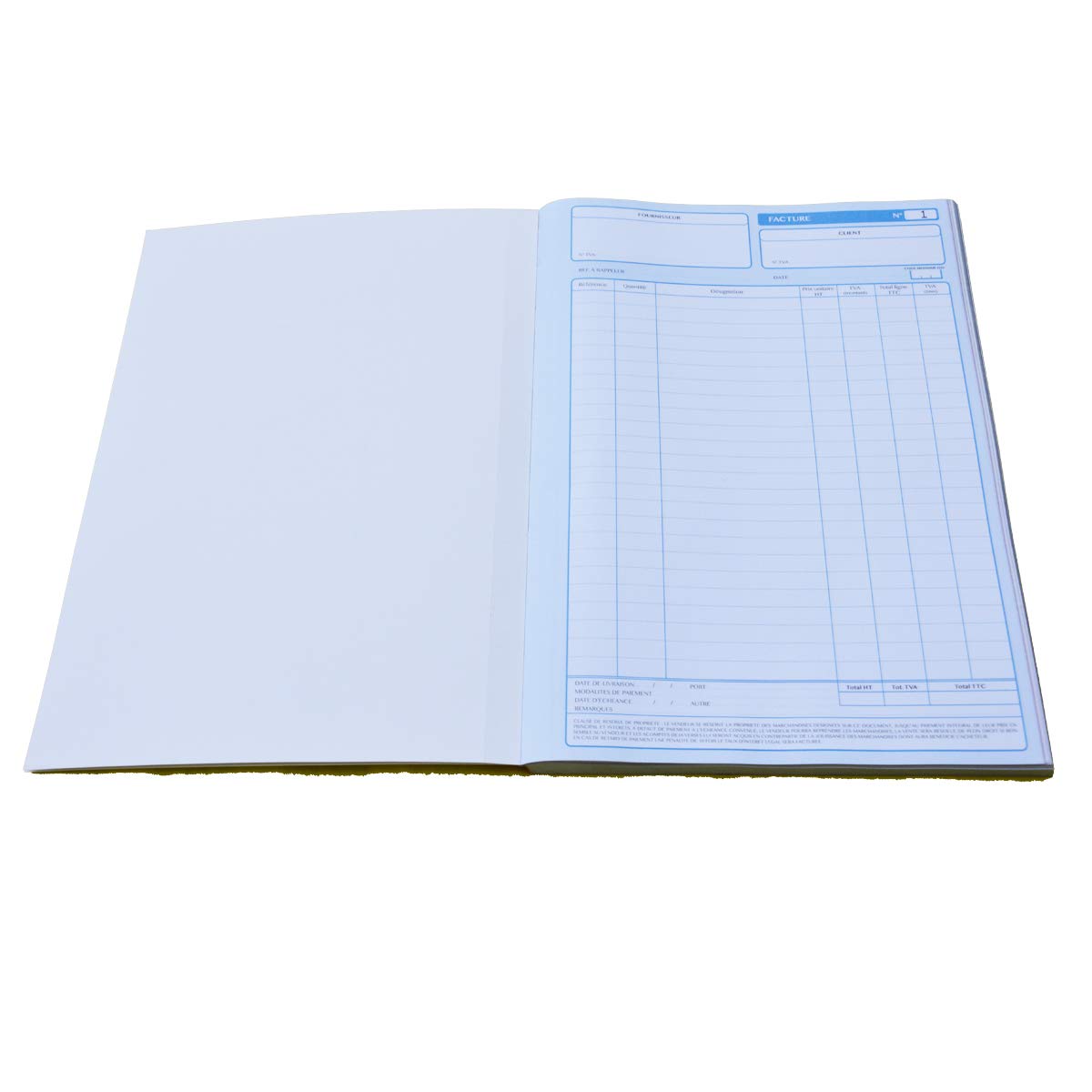 Manifold Factures avec mention de TVA Tripli A4 Taille: 210 x 297 mm / 21 x 29,7 cm Foliotage 50 feuillets Tripli autocopiants EZ Office