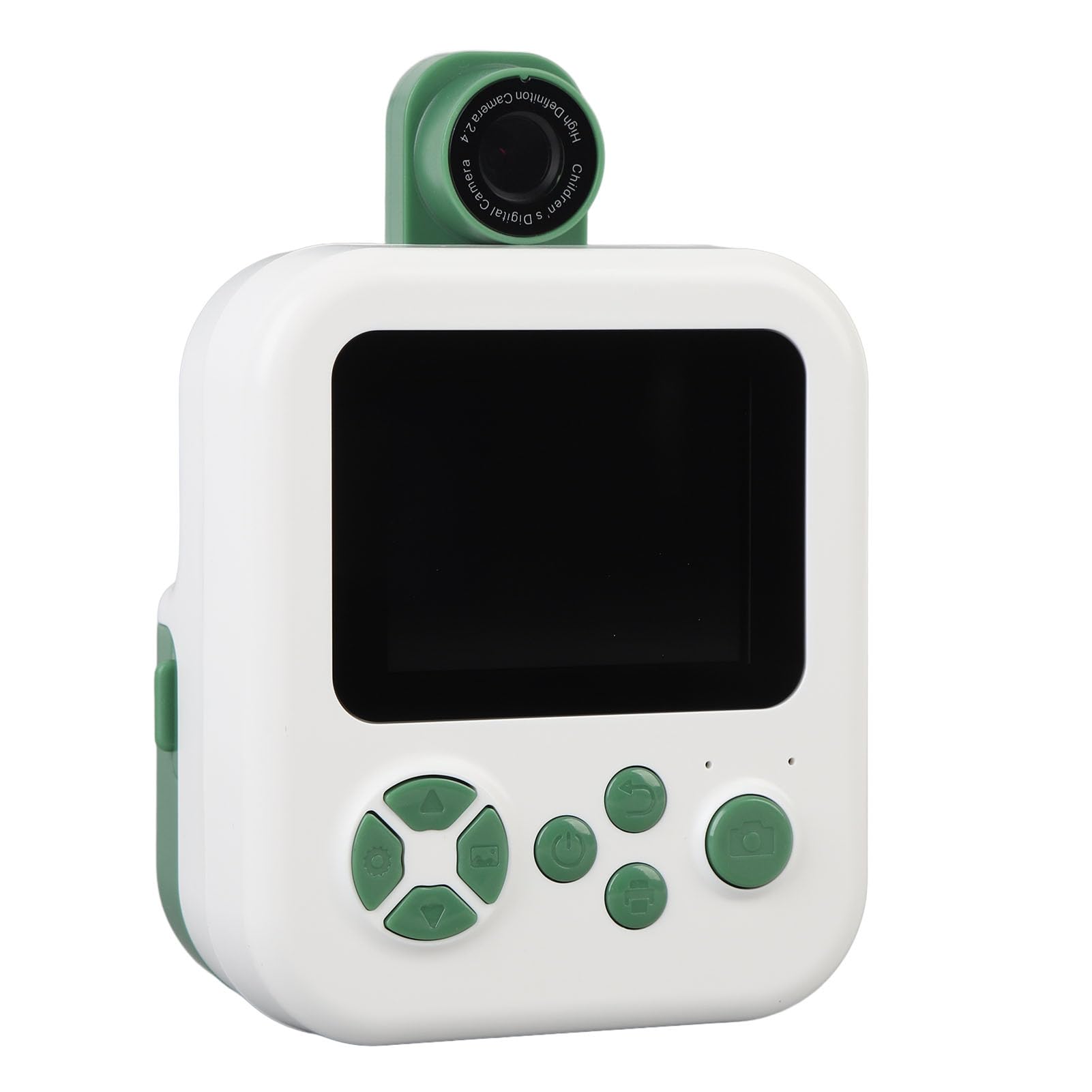 Fotocamera Istant Print 48MP Foto 1080p Video 2.4 Nella schermata IPS Portable Camera da 1200 mAh Supporto Music Games Gioca con lente rotante a 180 gradi (Verde)