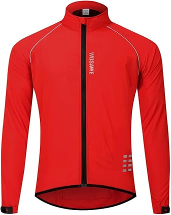 WOSAWE Mens Cycling Wind Jacket Reflective Ultralight Windbreaker