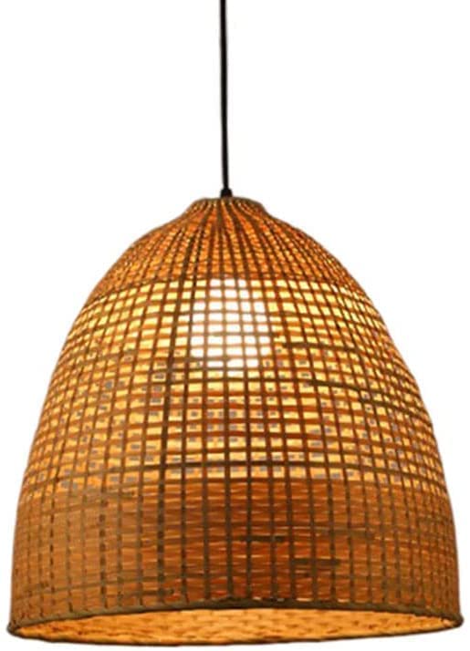 Suspension en bambou tissé main et lustre en rotin pour décoration d'intérieur épurée