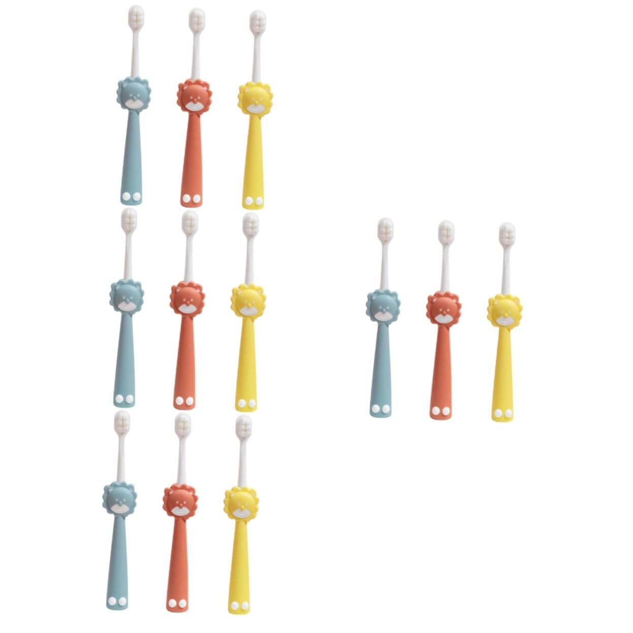 FRCOLOR Lot De 4 Brosses À Dents Pour Enfants Brosses À Dents Ergonomiques Pour Un Brossage Sûr Et Doux 3 Pièces X 4
