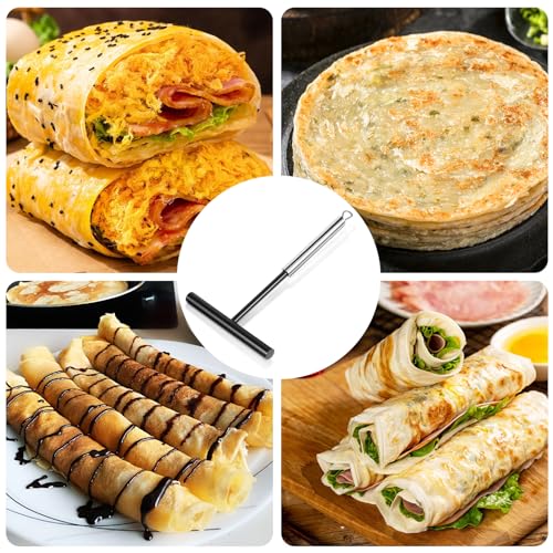 Crepes Verteiler, Edelstahl Crepe Teigverteiler, Teigverteiler für Crepes, Crepe Maker für Zuhause Küche Backen Kochen Backwerkzeuge, Crepes Maker (Teigverteiler)